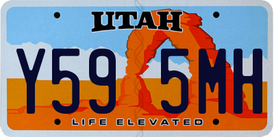 UT license plate Y595MH