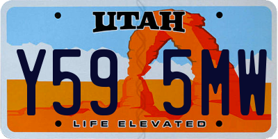 UT license plate Y595MW