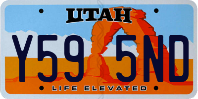 UT license plate Y595ND