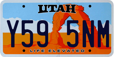 UT license plate Y595NM