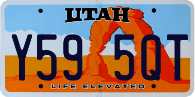 UT license plate Y595QT