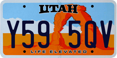 UT license plate Y595QV