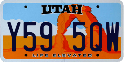 UT license plate Y595QW