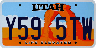 UT license plate Y595TW