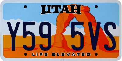 UT license plate Y595VS