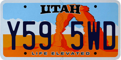 UT license plate Y595WD