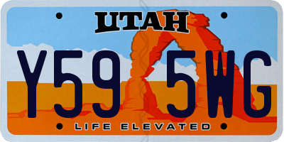UT license plate Y595WG