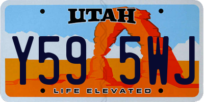 UT license plate Y595WJ