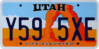 UT license plate Y595XE