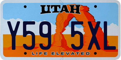 UT license plate Y595XL