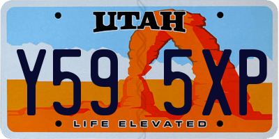 UT license plate Y595XP