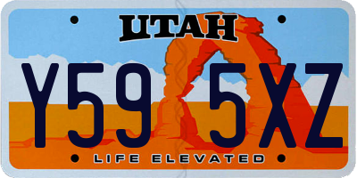 UT license plate Y595XZ