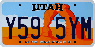 UT license plate Y595YM