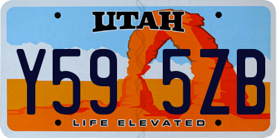 UT license plate Y595ZB