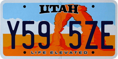 UT license plate Y595ZE