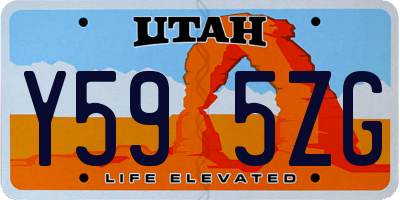 UT license plate Y595ZG