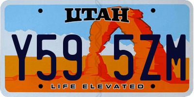 UT license plate Y595ZM