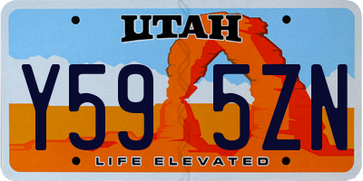UT license plate Y595ZN