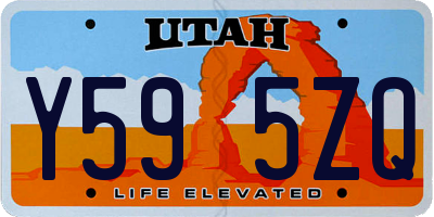 UT license plate Y595ZQ