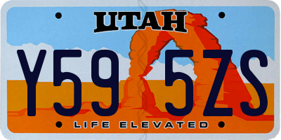 UT license plate Y595ZS