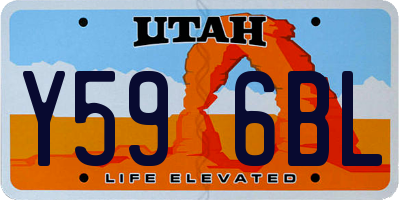 UT license plate Y596BL