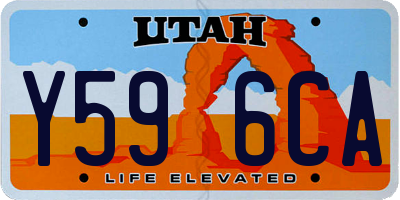 UT license plate Y596CA