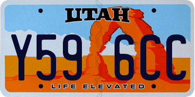 UT license plate Y596CC