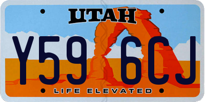 UT license plate Y596CJ