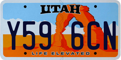 UT license plate Y596CN