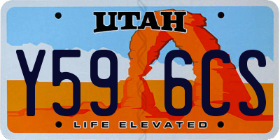 UT license plate Y596CS