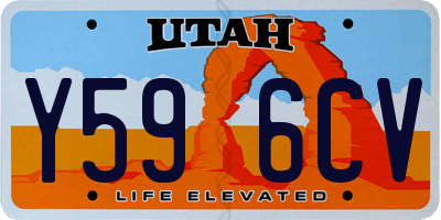 UT license plate Y596CV