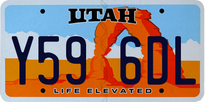 UT license plate Y596DL
