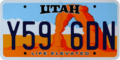 UT license plate Y596DN