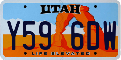 UT license plate Y596DW