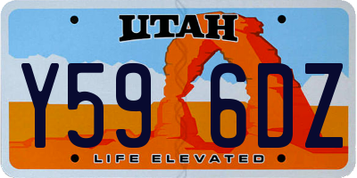 UT license plate Y596DZ