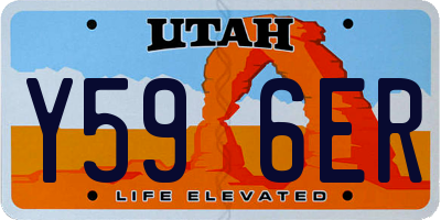 UT license plate Y596ER