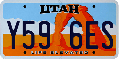 UT license plate Y596ES
