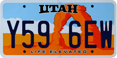 UT license plate Y596EW