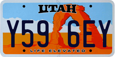 UT license plate Y596EY