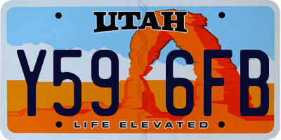 UT license plate Y596FB