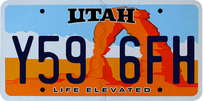 UT license plate Y596FH