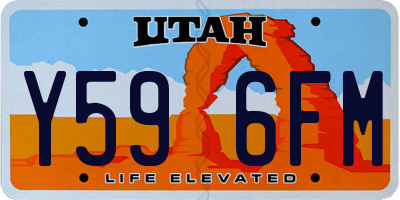 UT license plate Y596FM