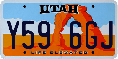 UT license plate Y596GJ