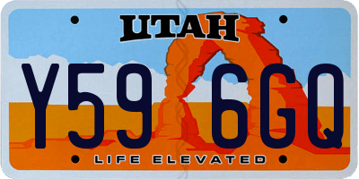 UT license plate Y596GQ