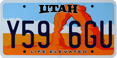 UT license plate Y596GU