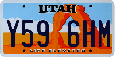 UT license plate Y596HM