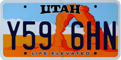 UT license plate Y596HN