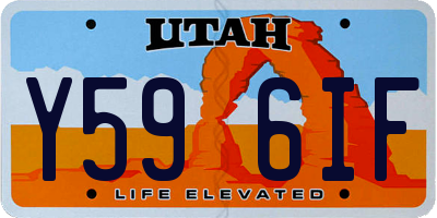 UT license plate Y596IF