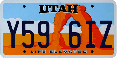 UT license plate Y596IZ