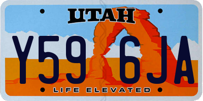 UT license plate Y596JA